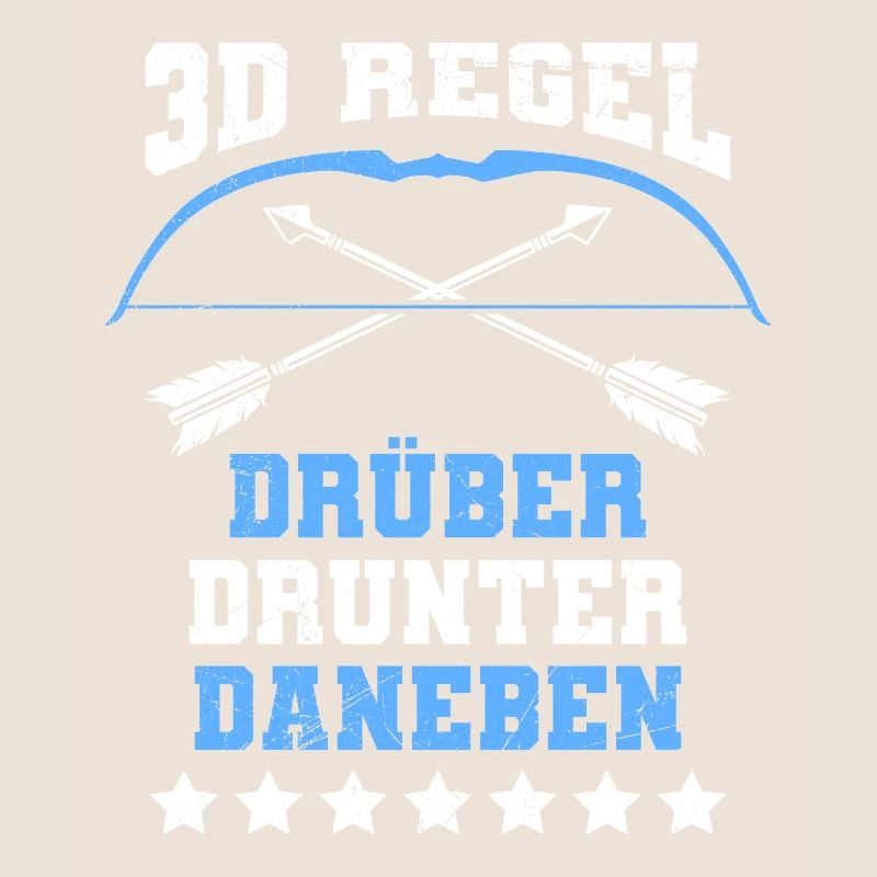 3D Regel Drüber Drunter Daneben Bogenschütze