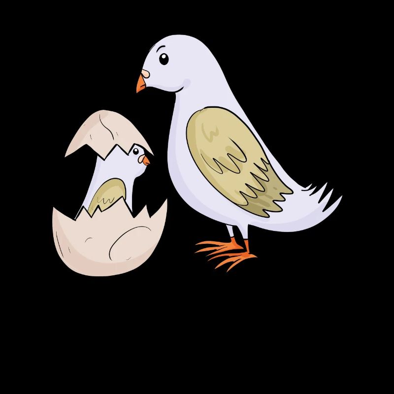 Taube mit Baby Taube