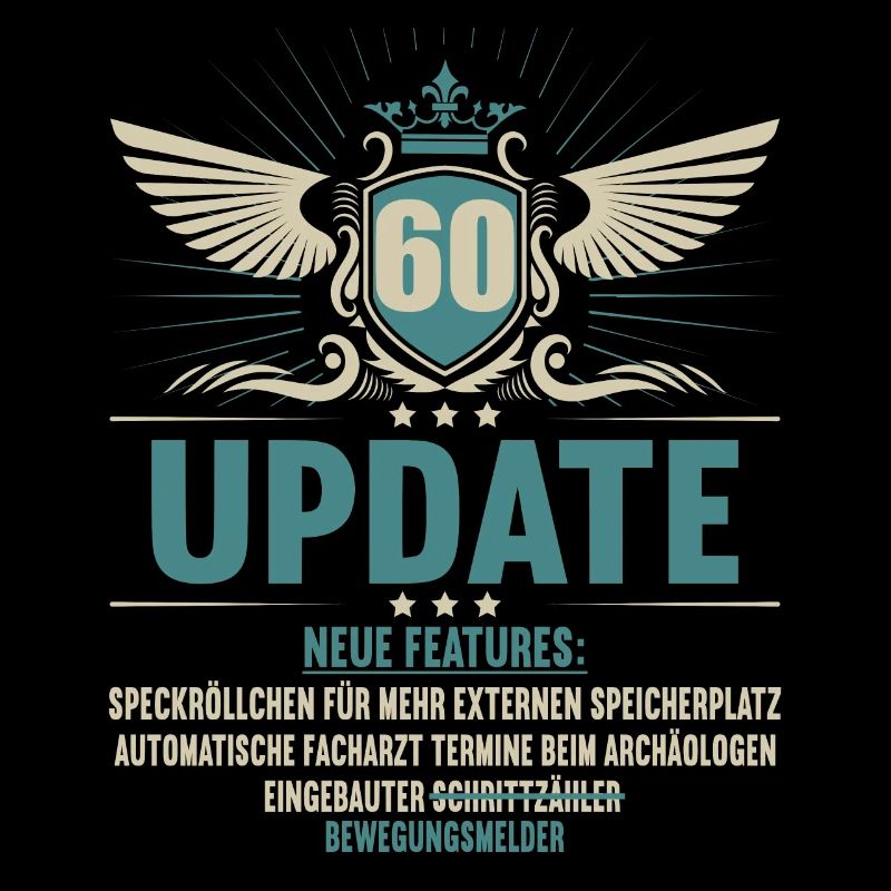 Update neue features 60 Jahre alt 60. Geburtstag