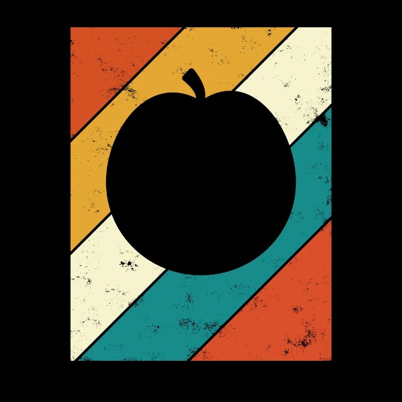 Apricot Fruit Lover Retro Veggie Diet Idée cadeau