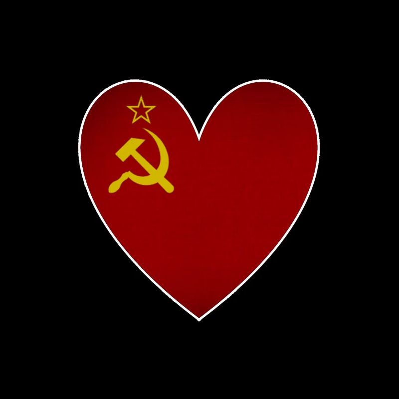 Union soviétique Drapeau Cœur Russie