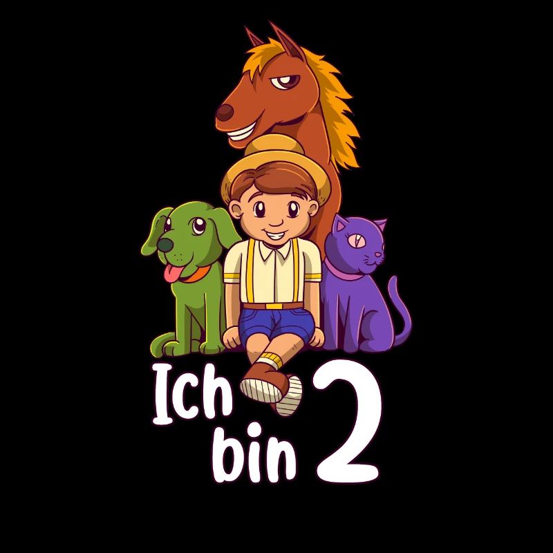Geburtstagsshirt Bauernhof - 2 Geburtstag Junge