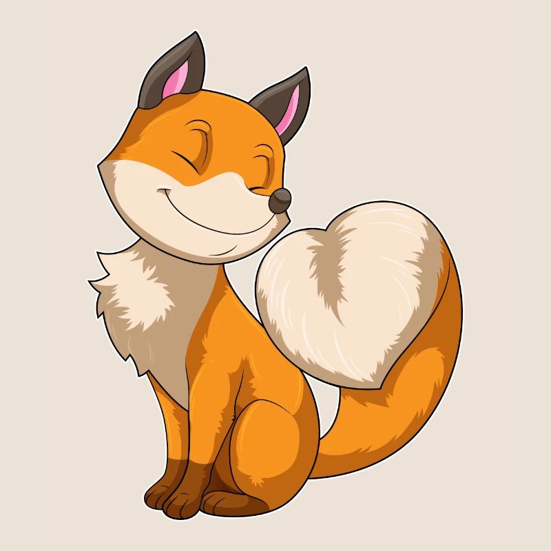Fox with heart