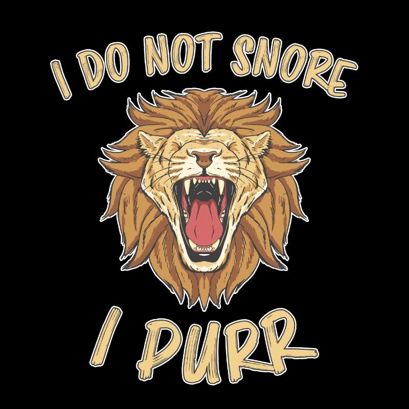 Purring Lion Funny Saying Sleeping Gift
