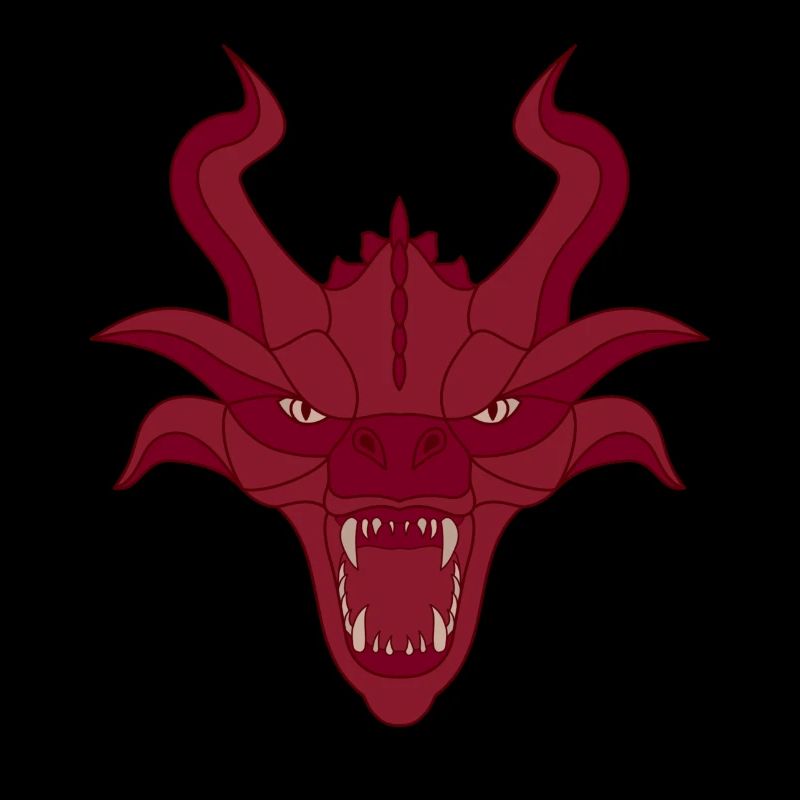 Roter Drachen Kopf