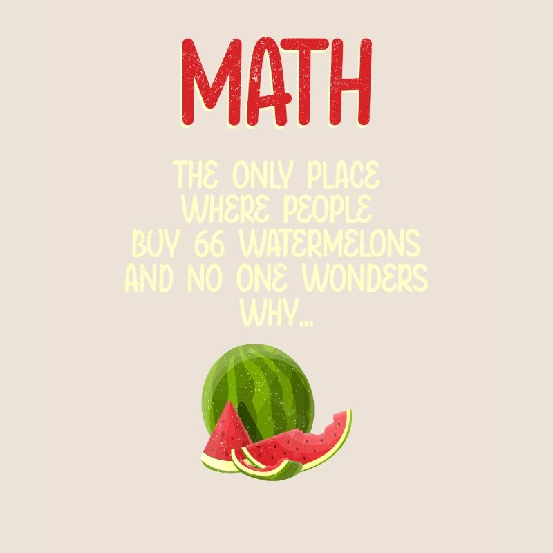 Math et pastèques Mathématiques Calcul Drôle
