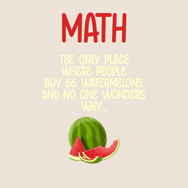 Math And Watermelons Mathematics Calculation Humor