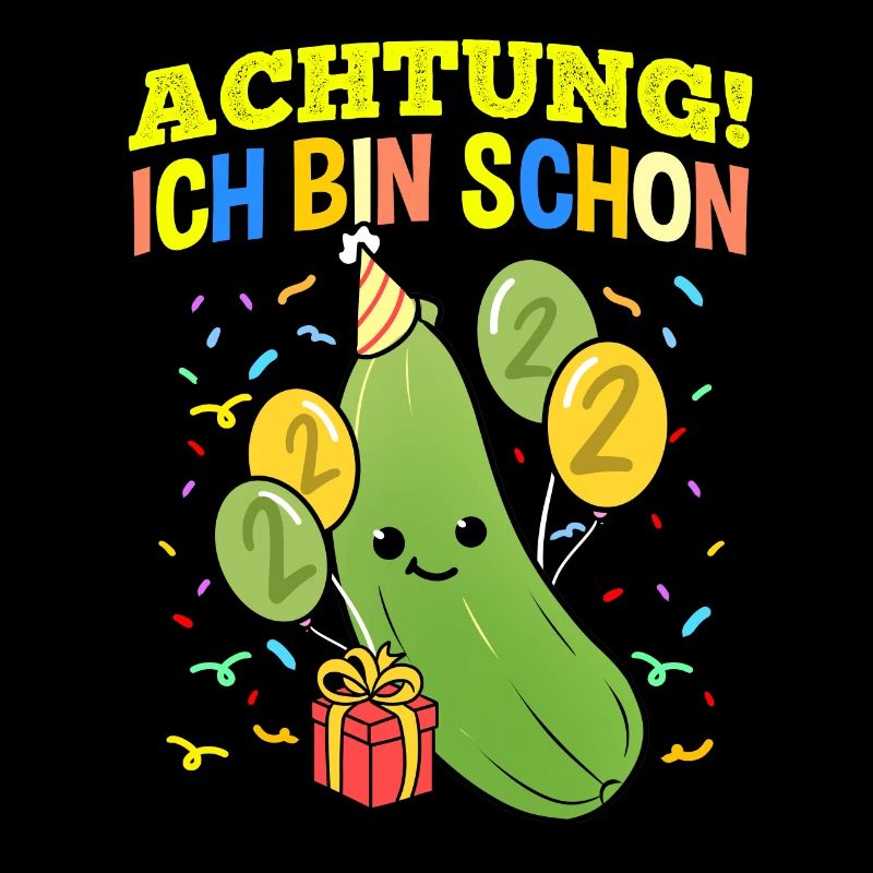 Achtung Ich Bin Schon 2 Geburtstag Zucchini