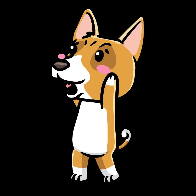 Émoticône de chien Basenji