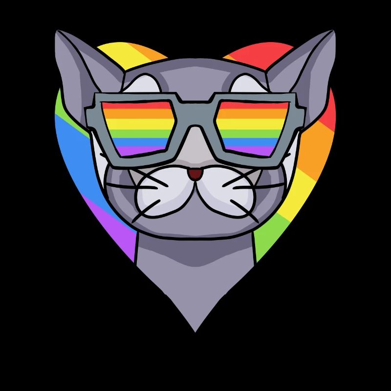CHAT LGBT British Shorthair Rainbow
