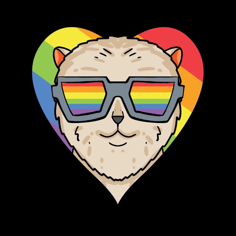 LGBT Dog Dwarf Spitz Rainbow