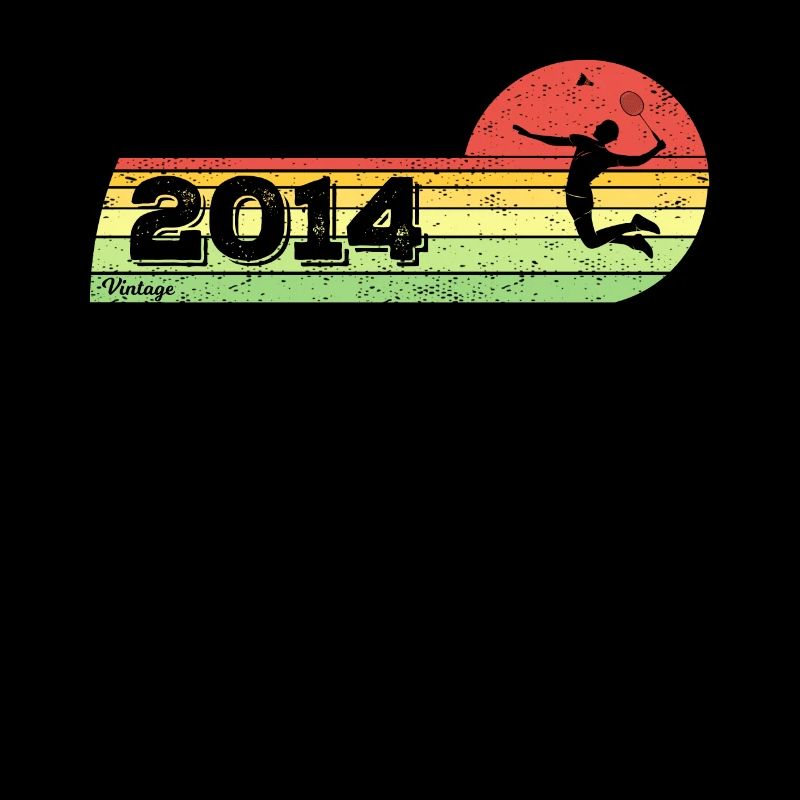 Badminton Player Vintage 2014 Birthday game