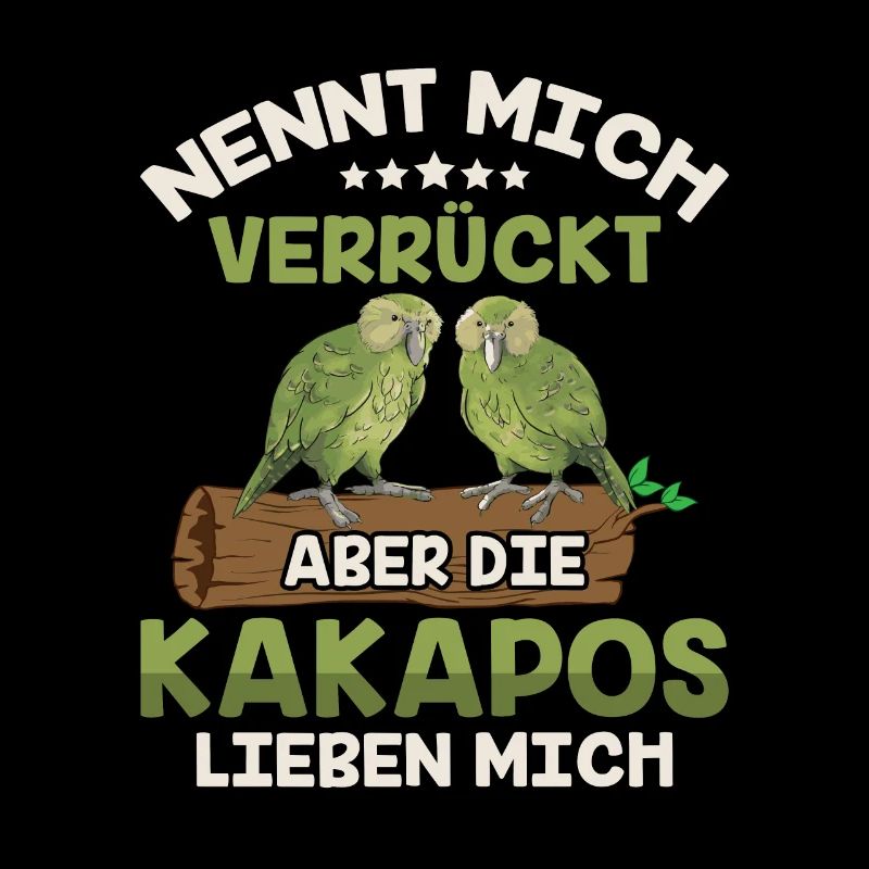 Die Kakapos lieben mich Papagei