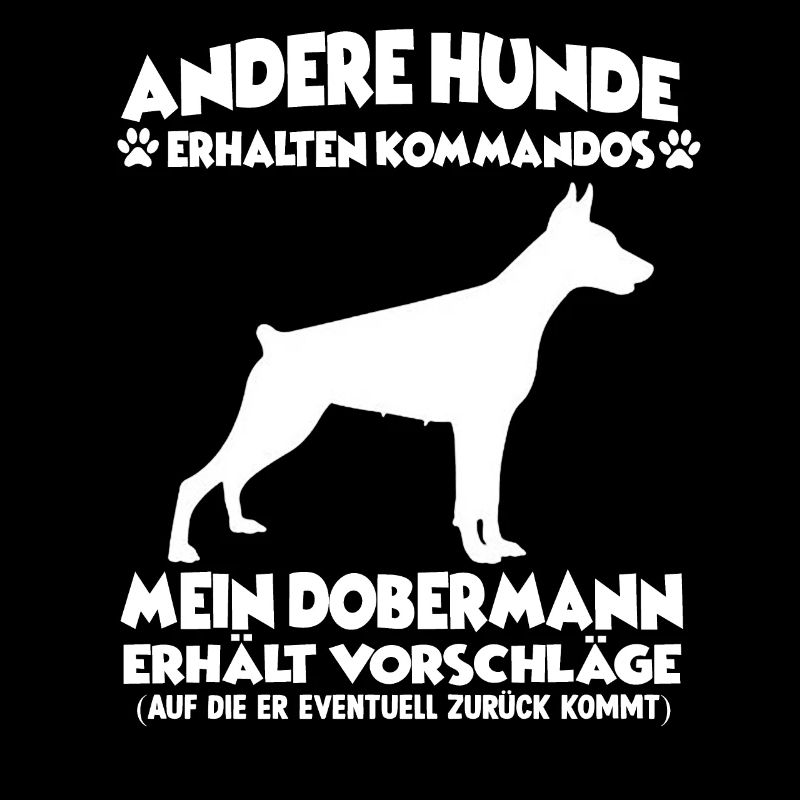 Witziges Dobermann Hundetraining Hundehalter