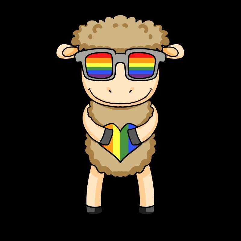 LGBT Tier Schaf Regenbogen Hausschaf