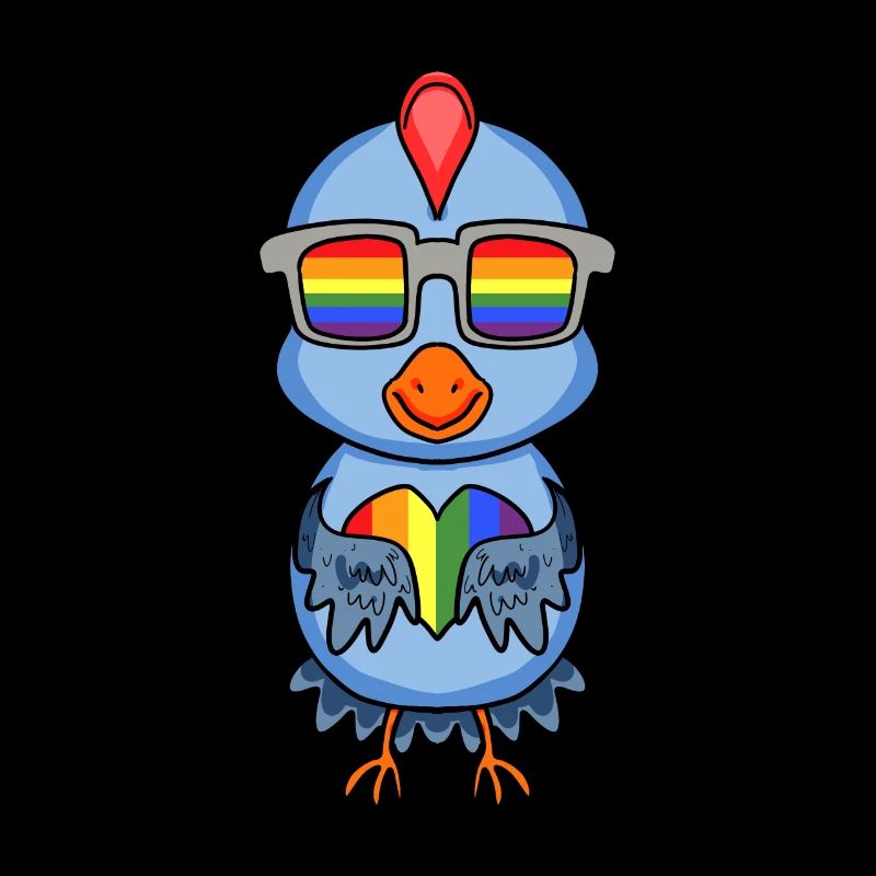 LGBT Tier Huhn Regenbogen