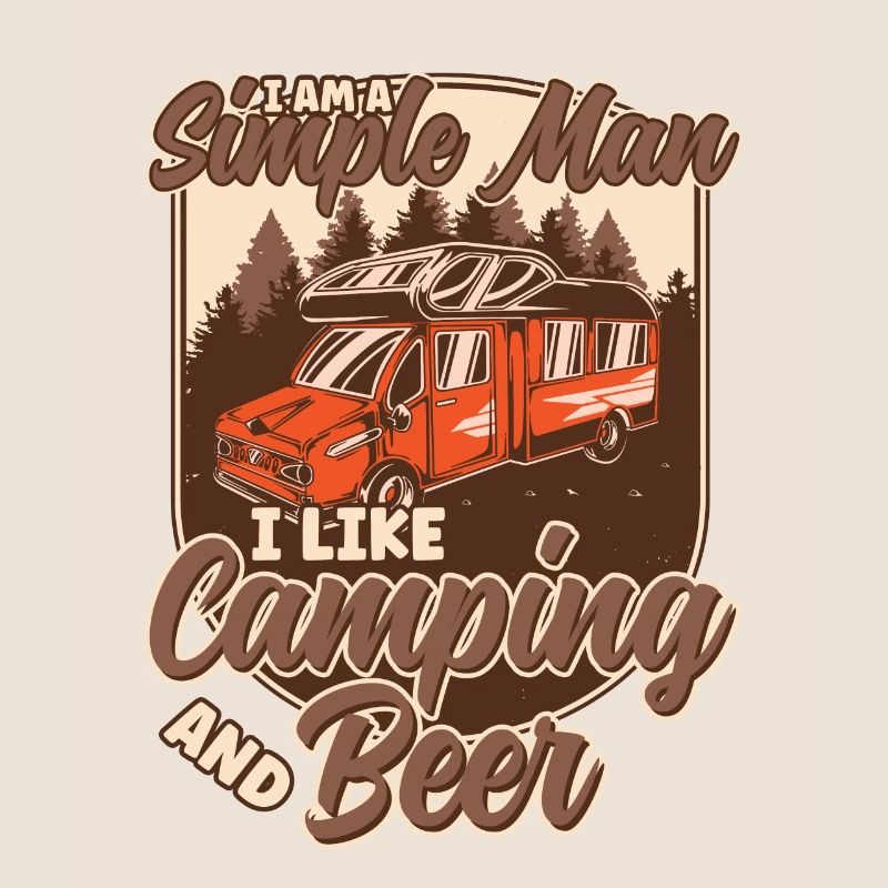 Ich Bin Ein Einfacher Mann Ich Mag Camping Bier