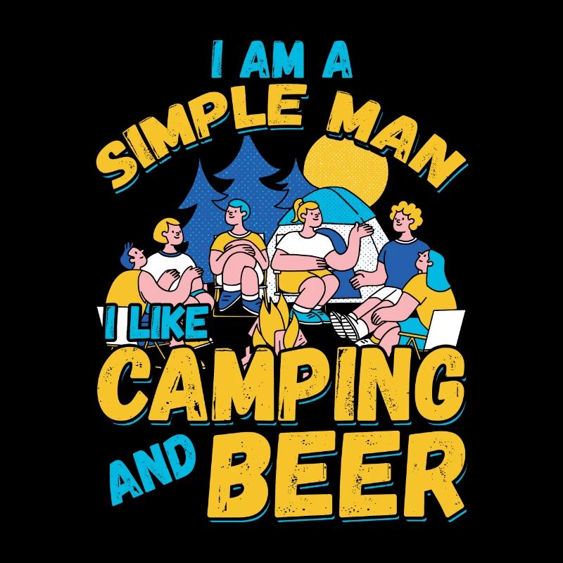 Ich Bin Ein Einfacher Mann Ich Mag Camping Bier
