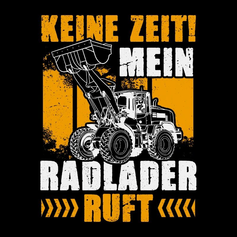 Keine Zeit der Radlader ruft Radladerfahrer