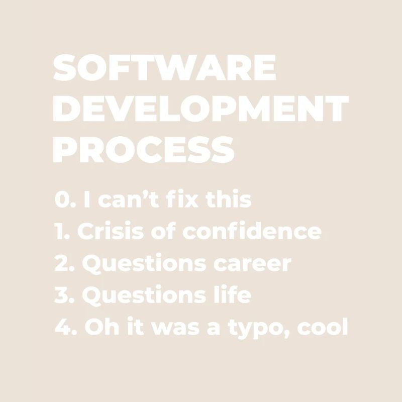Software Development Process Programmer Coder Nerd