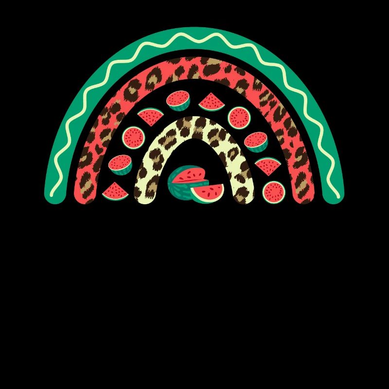 Wassermelone Süßer Sommer Regenbogen Leopard
