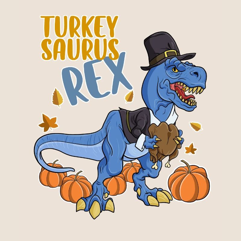 Turkey Saurus Rex I TRex Pilgrim Hat I Dinosaur
