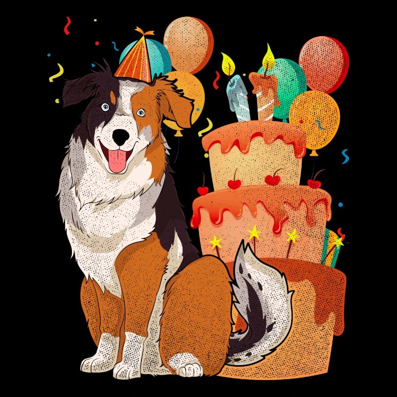 Aussie Hund Geburtstag Australian Shepherd
