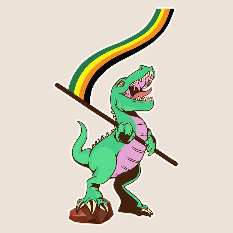 Drapeau LGBTQ - Dinosaure Aromantic
