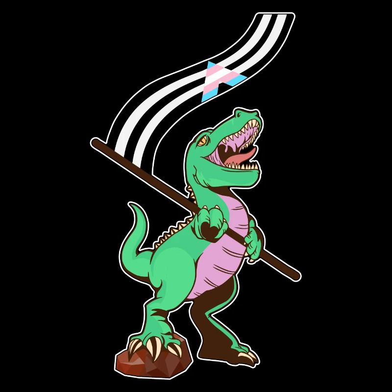 Drapeau LGBTQ - Dinosaur Trans Ally