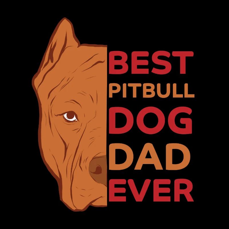 Pitbull Spruch Papa Hunde Vater Pitbull Geschenk