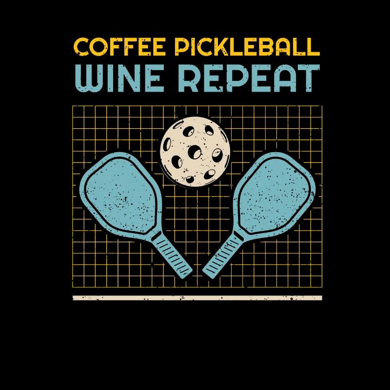 Café Pickleball Vin Répéter