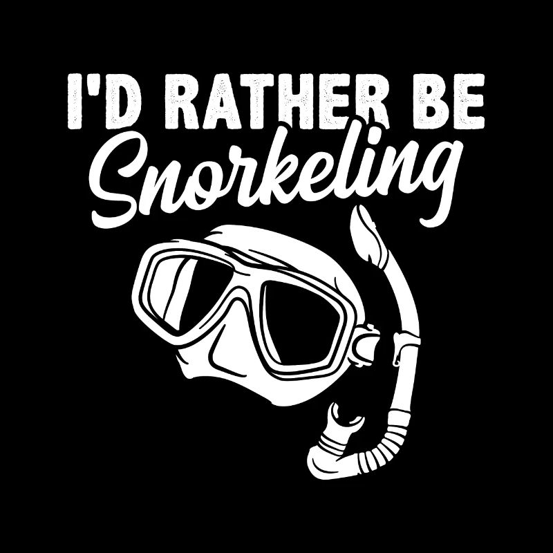 I'd Rather Be Snorkeling Apnoe Diver Scuba Underwa