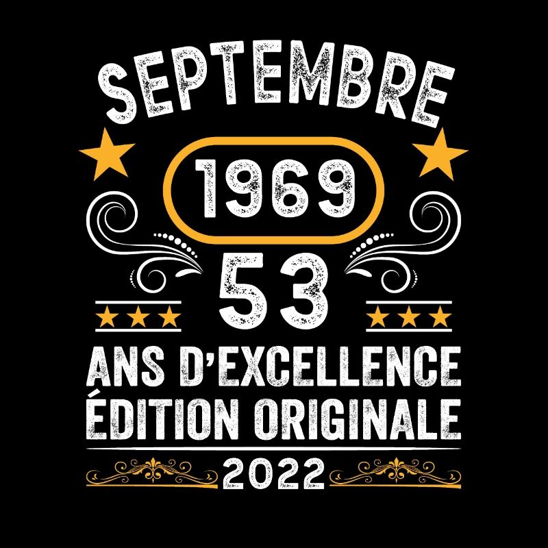 Septembre 1969 53 Ans Anniversaire Idée Cadeau