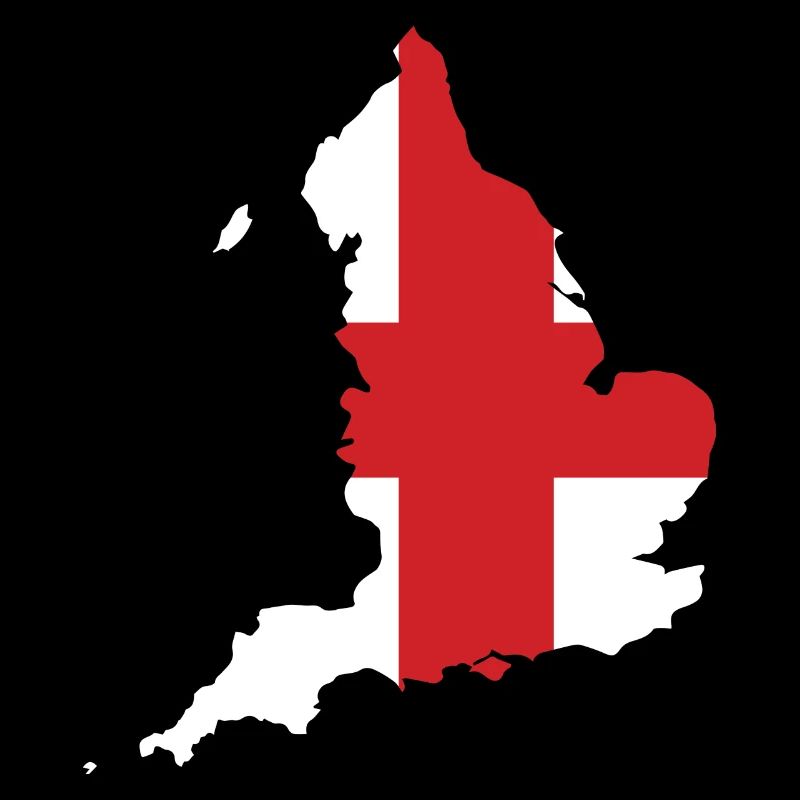 Angleterre - Frontière nationale dans le drapeau national