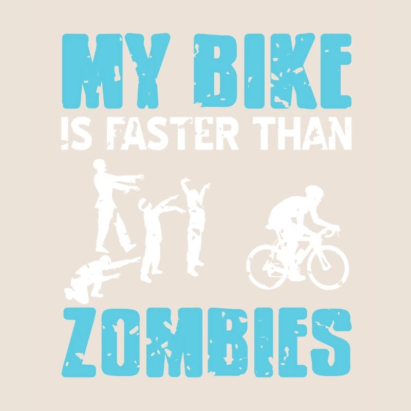 Mon vélo est plus rapide que les zombies Funny Cycling