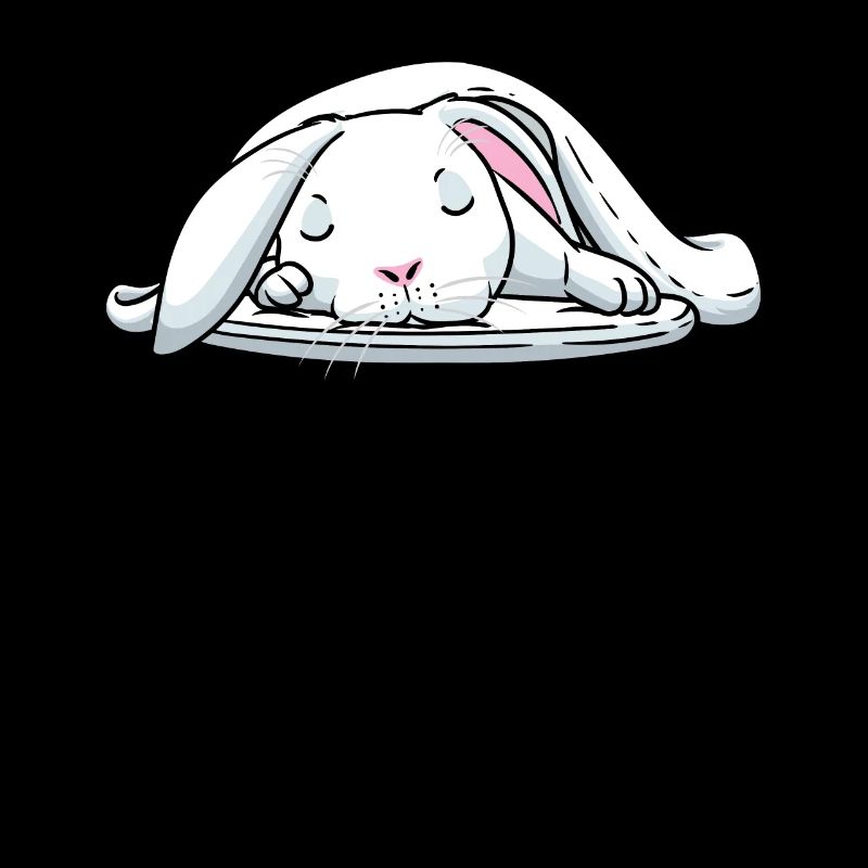 White Rabbit Sleeping Rabbit Tired