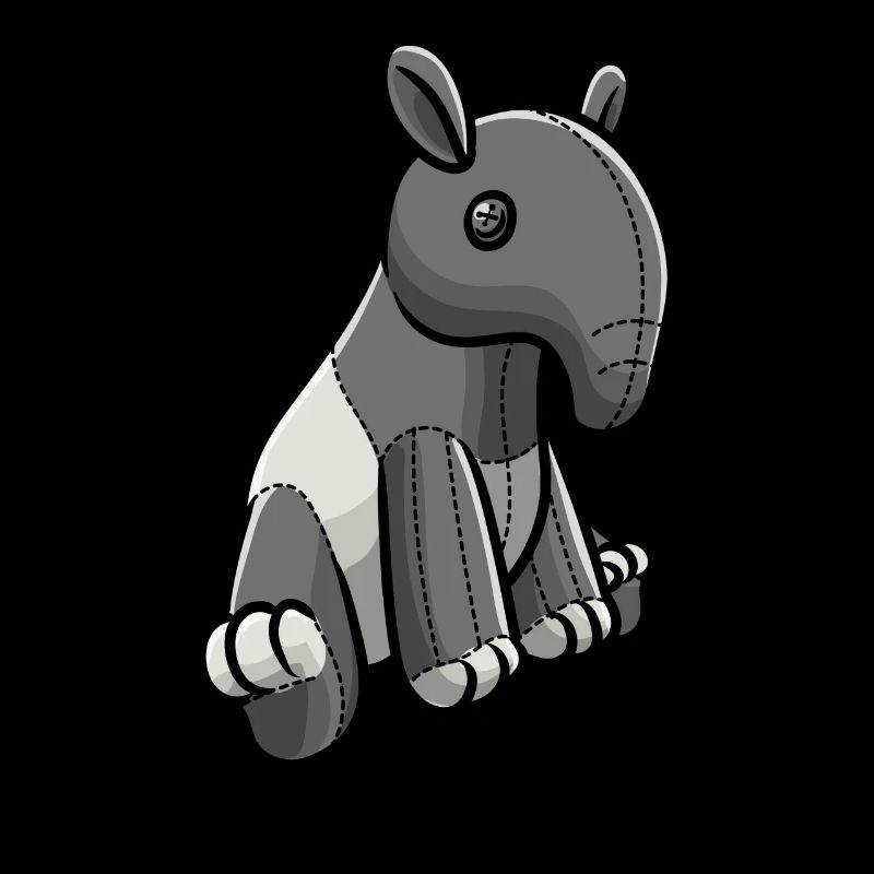 Tapir cuddly toy motif