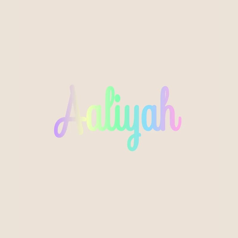 AALIYAH Rainbow Minimalist Cursive