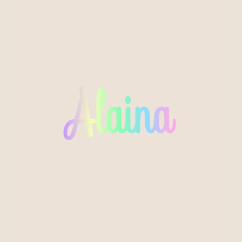 ALAINA Rainbow Cursive minimaliste