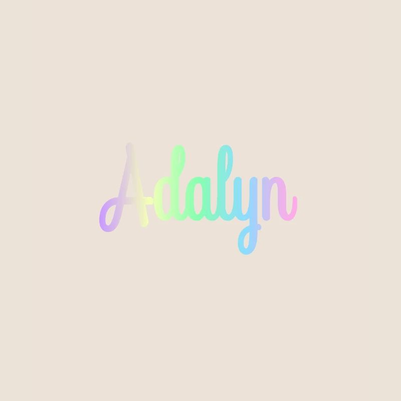 ADALYN Rainbow Minimalist Cursive