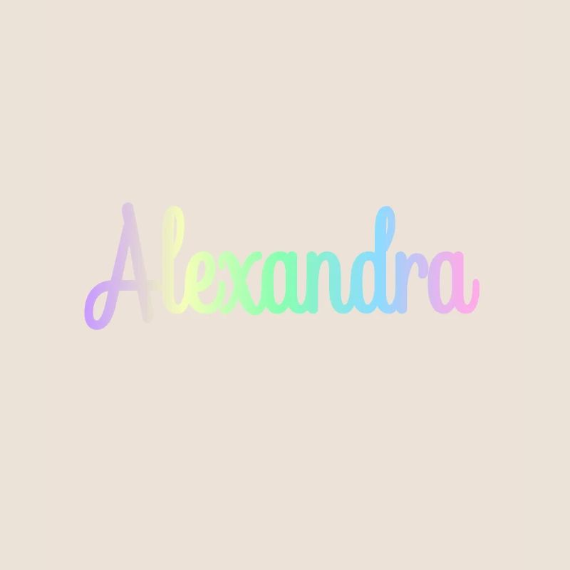ALEXANDRA Rainbow Cursive minimaliste
