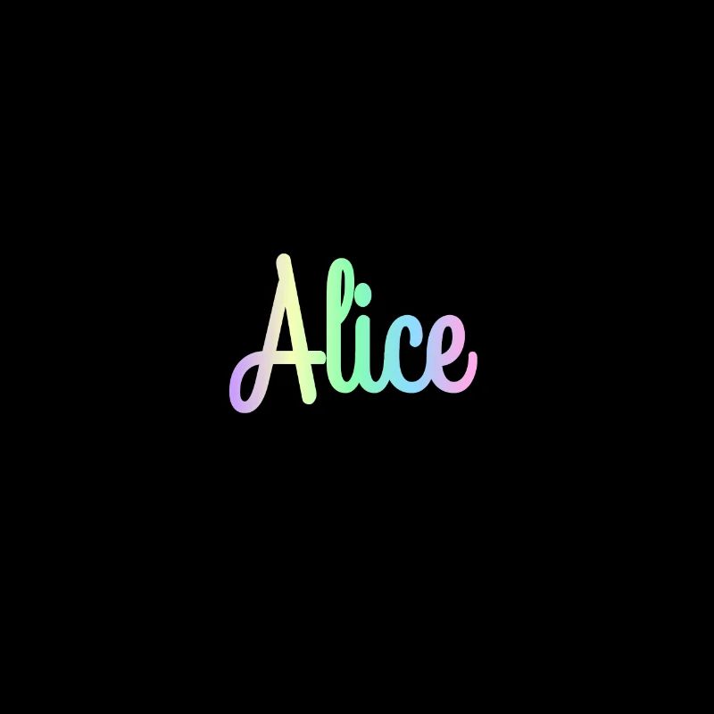 ALICE Rainbow Minimalist Cursive