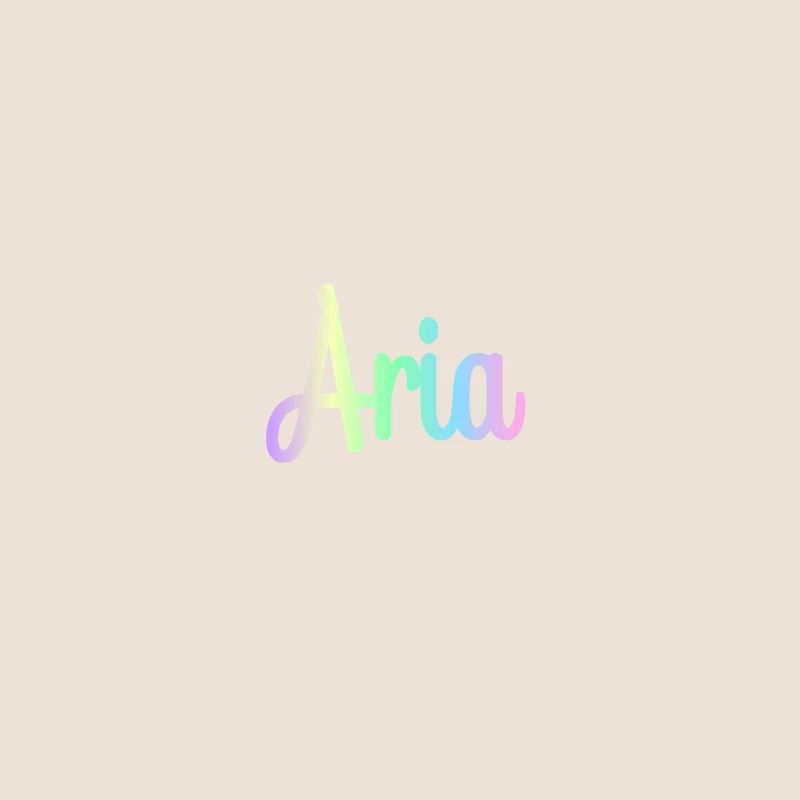 ARIA Rainbow Minimalist Cursive