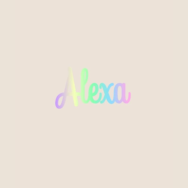 ALEXA Rainbow Minimalist Cursive