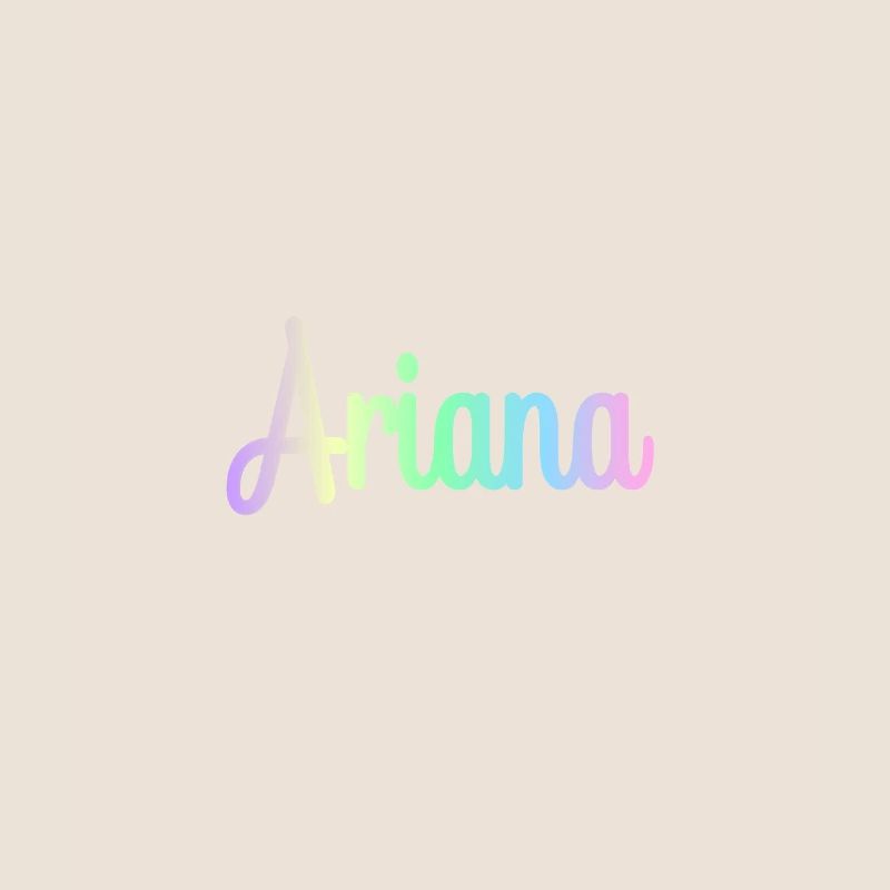 ARIANA Rainbow Minimalist Cursive