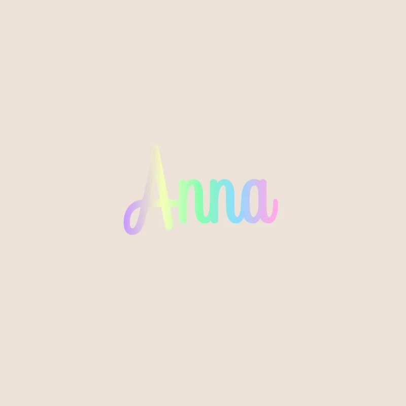 ANNA Rainbow Cursive minimaliste