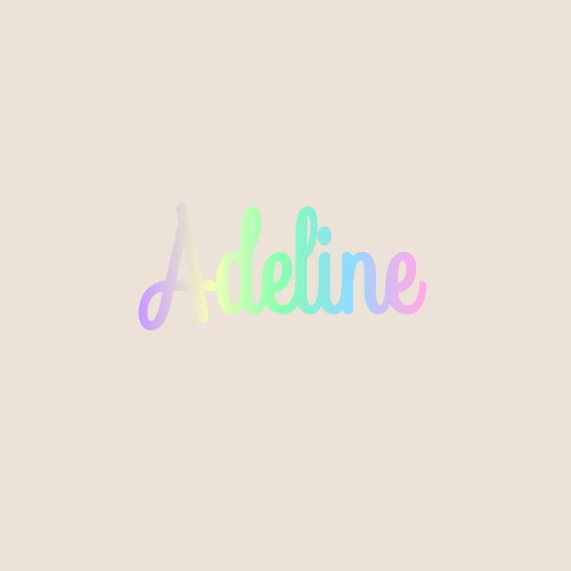 ADELINE Rainbow Minimalist Cursive