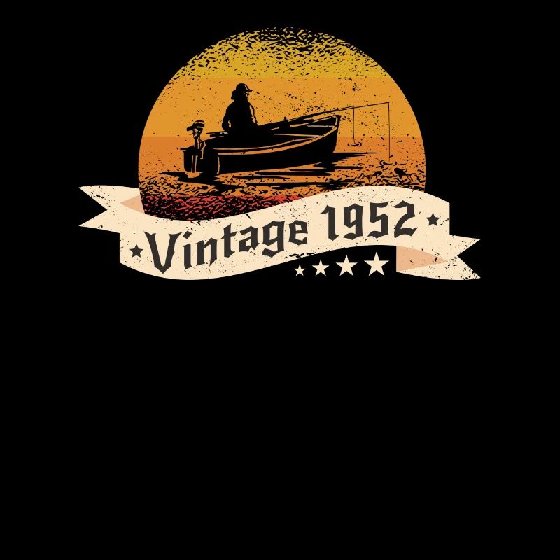 Pêcheur né en 1952 anniversaire bateau de pêche
