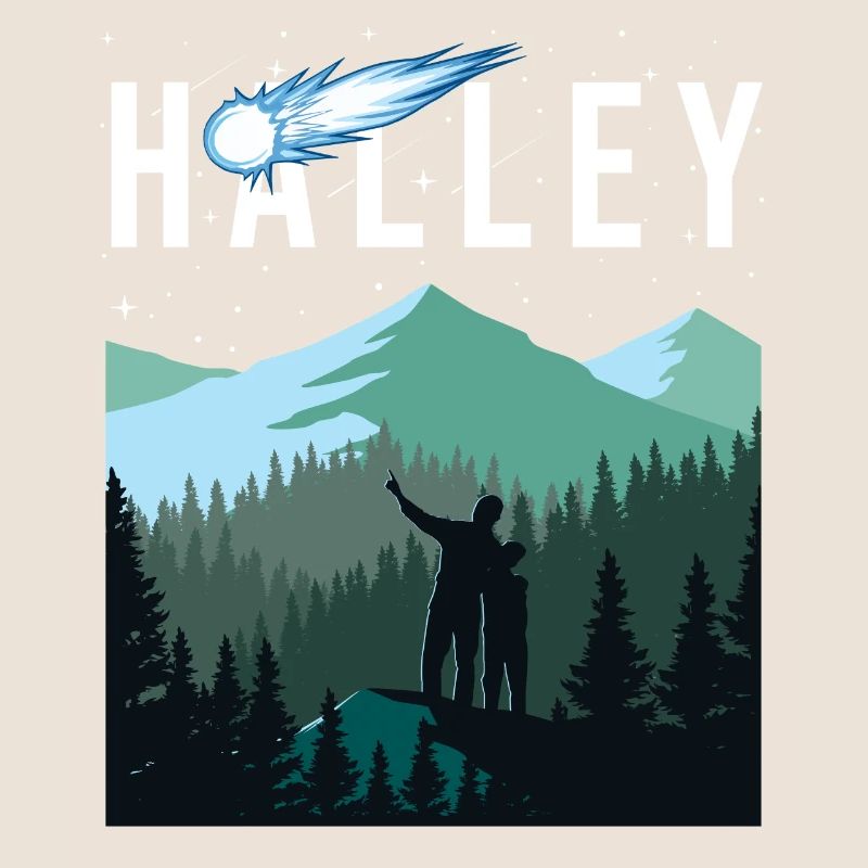 Halley's Comet Night Sky Solar System Space