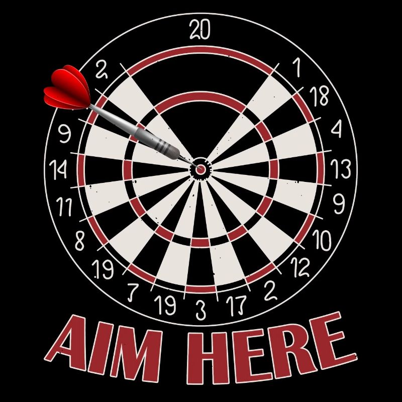Men's Darts Player Score Old Man Hundred